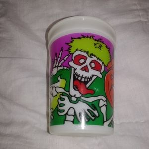 Vintage Hardee's 1993 Halloween Glow In The Dark Collector Cup Skeleton Ghost